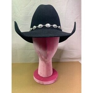 2002 Resistol Black Gold 20X Beaver Felt Cowboy Hat with Belt Size 6-7/8 4" Brim